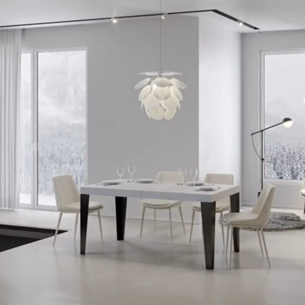 Tavolo allungabile Itamoby Flame Premium bianco frassino con gambe antracite L: 180-440 cm, P: 90 cm – 2