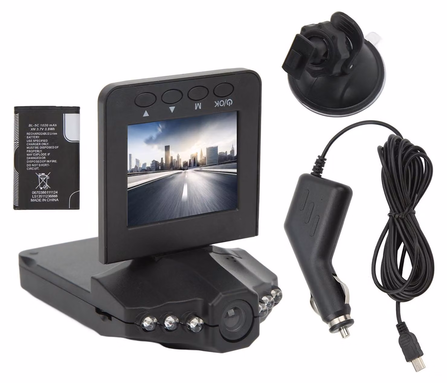 1080p HD Automotive Recorder Camera visione notturna a infrarossi con display a colori da 2,5 pollici - video auto per uso esterno