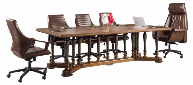 Besprechungstisch Meeting Tisch Luxus Tische Esstisch 4 Sessel 5tlg. Set