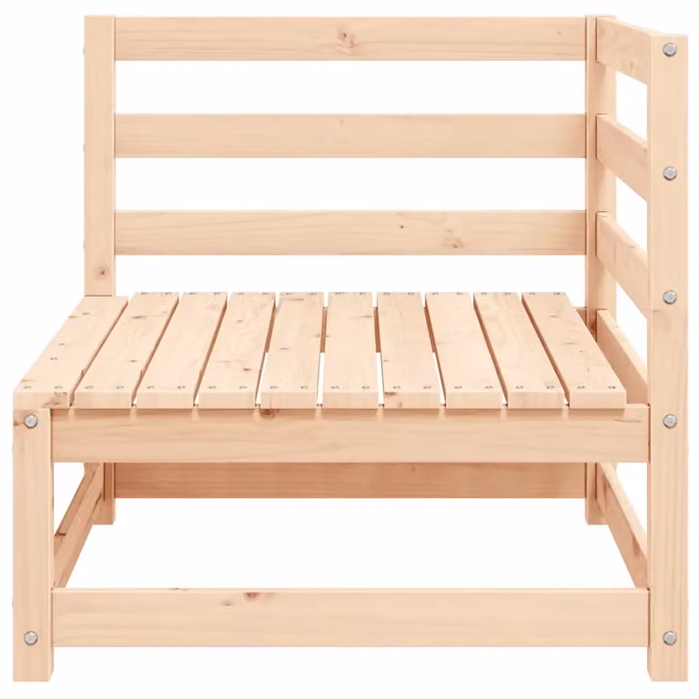 Set di divani ad angolo da giardino vidaXL in legno di pino con cuscini beige e antracite
