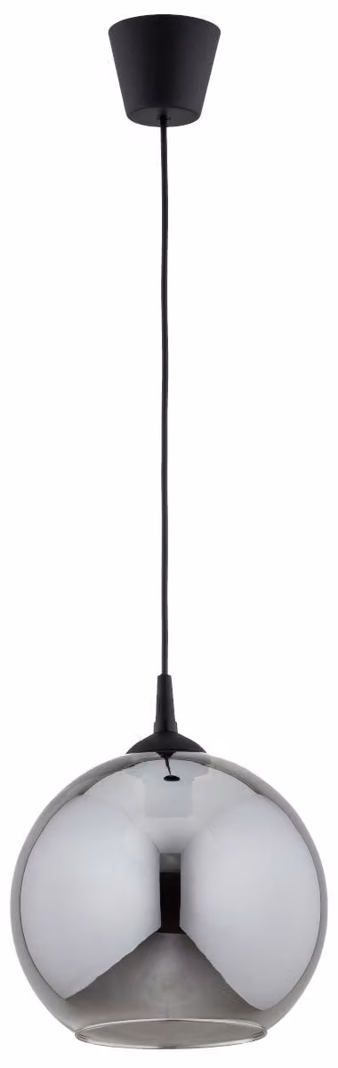Lampada a sospensione FART nera fumé 1xE27x15W in vetro, dimensioni: 90x25x25 cm, IP20 Alfa