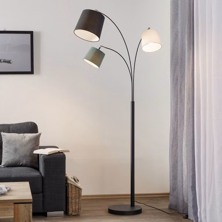 By Rydéns Lampada da terra Foggy, Nero, Soggiorno / Sala da pranzo, Metallo, Moderno, Lampada da terra