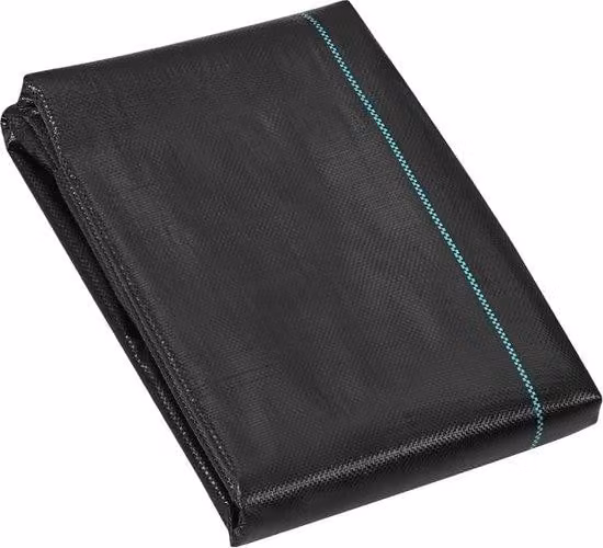 Telo pacciamante nero, tessuto, permeabile, resistente all'abrasione, 1x15 m