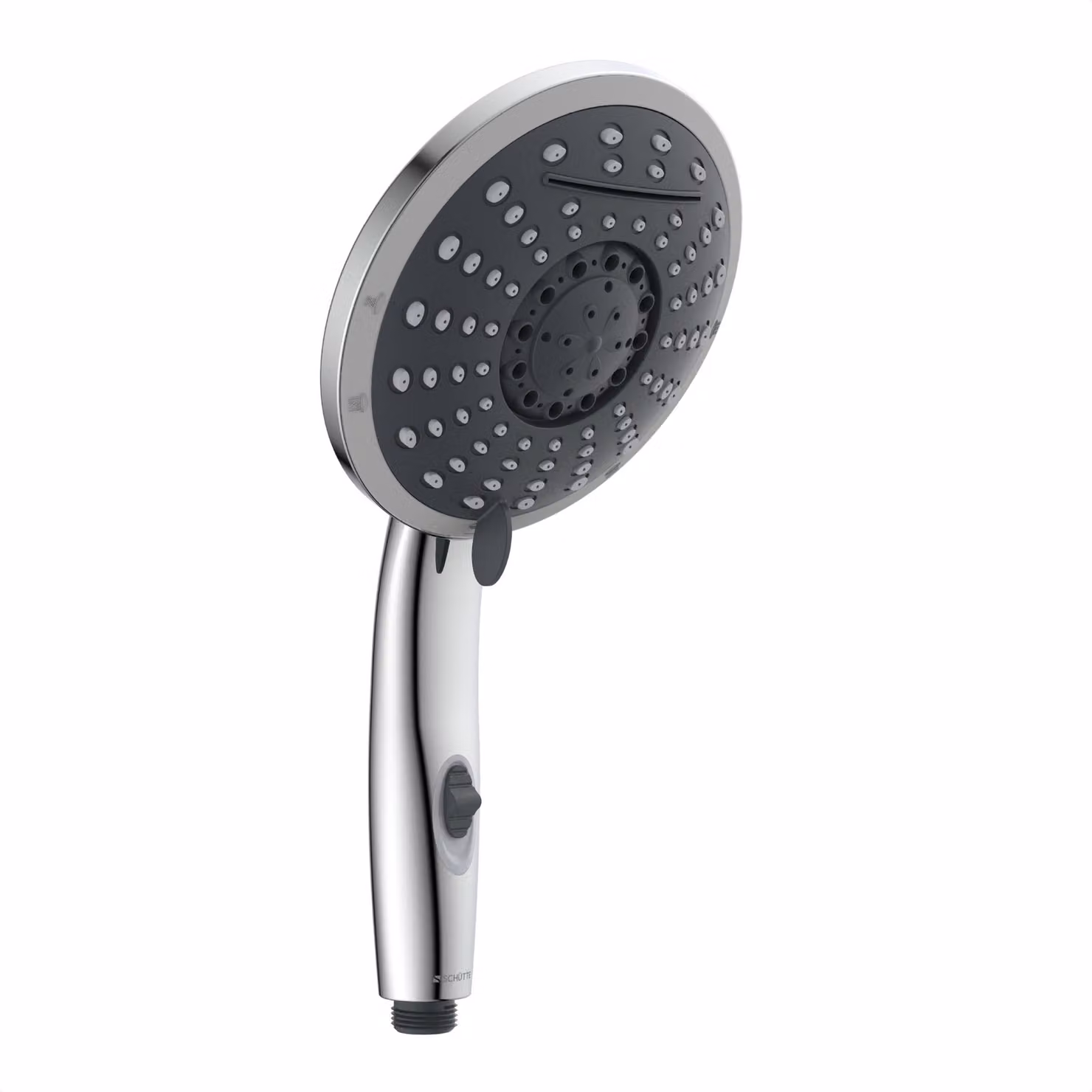 Doccetta NIAGARA, soffione doccia wellness con 5 tipi di getto e beccuccio a cascata, soffione con funzione di arresto dell'acqua, cromato