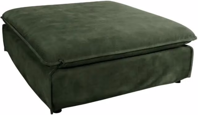 Pouf KALIA – Verde scuro – Velluto – Stile contemporaneo