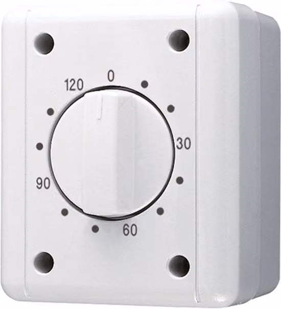Timer meccanico Jung WG800 - 8012W - E2U62 grigio e bianco