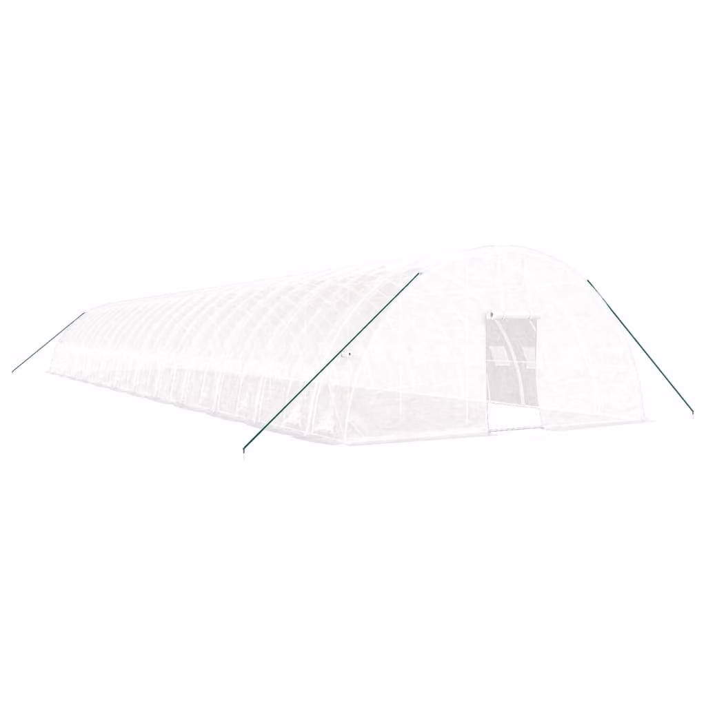 Serra con Telaio in Acciaio Bianco 144 m² 24x6x2,85 m