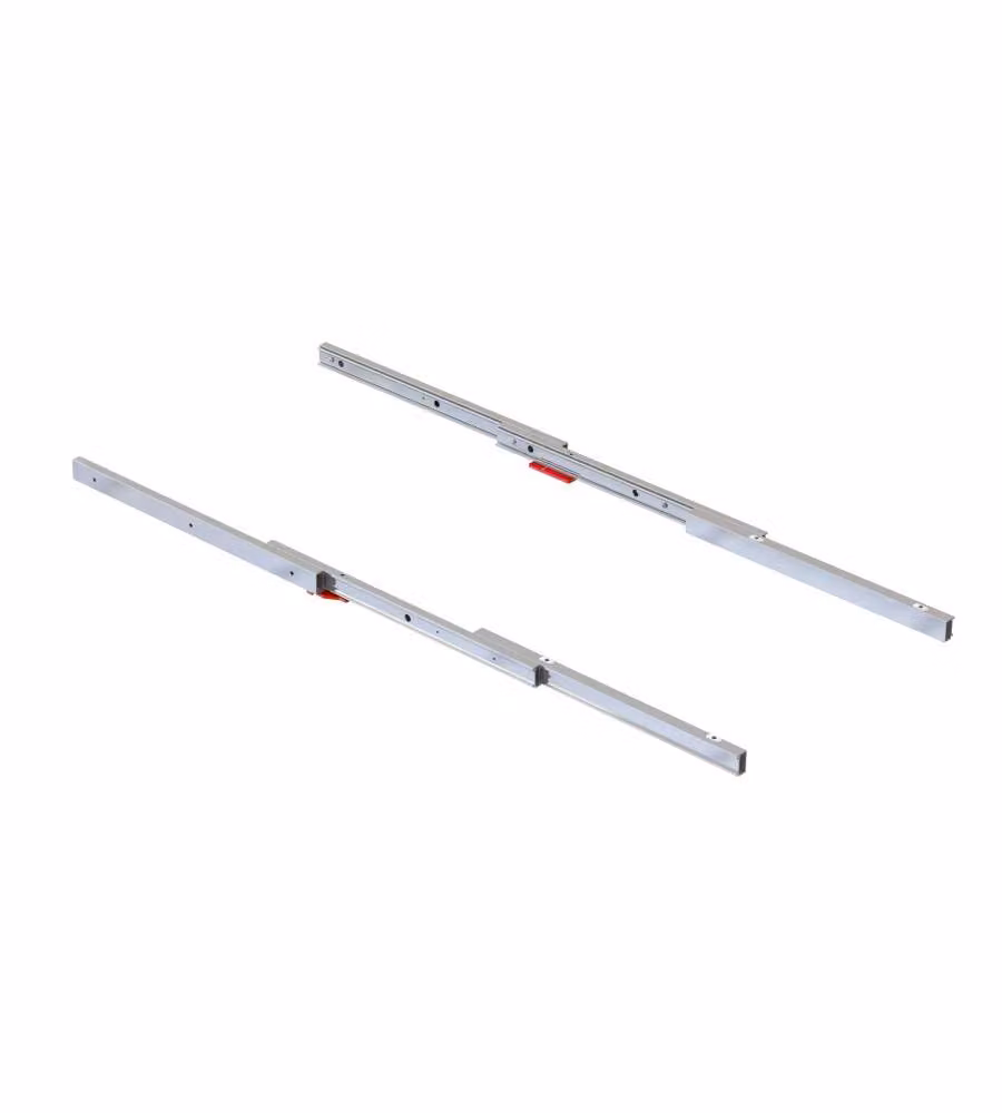 Emuca Guide per tavolo allungabile Coktail Reverse H35, Champagne anodizzato, Alluminio