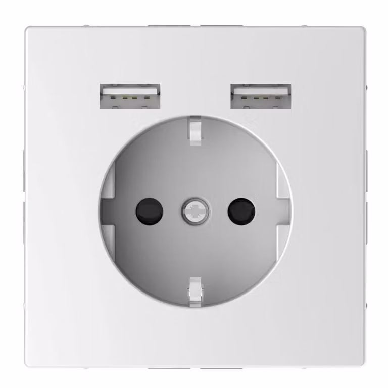 Presa Schuko Merten con stazione di ricarica USB (MEG2366-6035)
