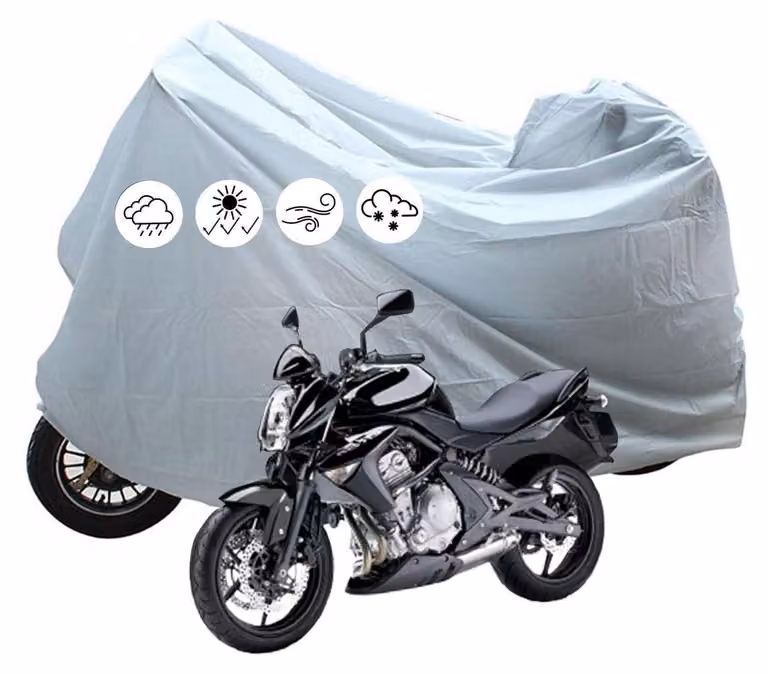 Copertura impermeabile per motociclette, resistente alle intemperie invernali, dimensioni 230x130 cm, realizzata in poliestere e PEVA