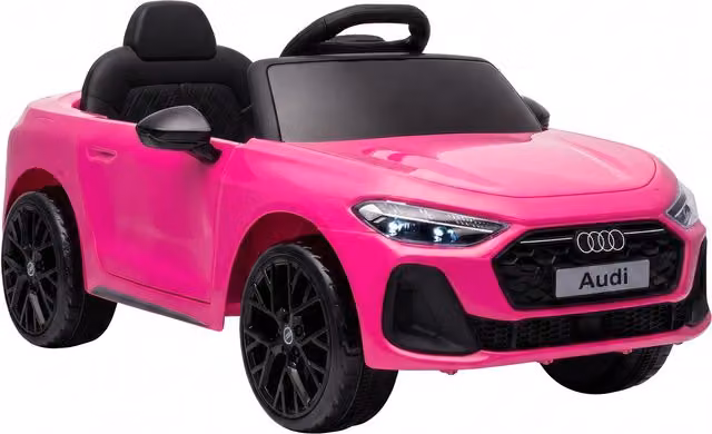 AIYAPLAY Macchina Elettrica per Bambini 12V Audi A5L con Telecomando, Batteria al Litio, 2 Motori, Telecomando, Rosa   Aosom Italy