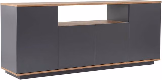 Credenza in legno "Arista" - 180 x 44 x 75 cm - Grigio antracite