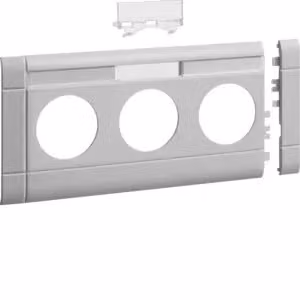 Presa tripla con coperchio, personalizzabile, collegabile in serie, hfr, parte superiore 100 mm, grigio chiaro