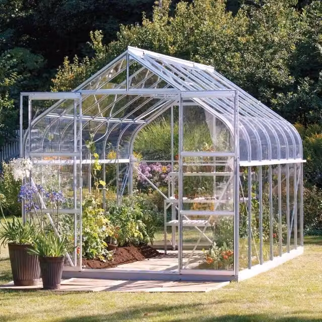 Serra Vitavia Diana 11500 in Alluminio Argento e Policarbonato Alveolare 4mm L: 445 cm, P: 254 cm, H: 255 cm – 1