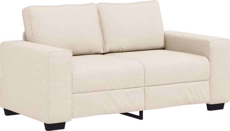 Divano esclusivo a 2 posti, 120 cm, rivestito in lino