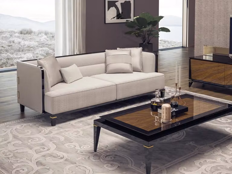 Wohnzimmer Modern Weiß Sofa Dreisitzer Couch Designer Polstermöbel
