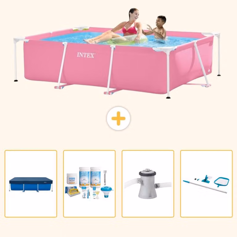 Piscina fuori terra rettangolare - 220x150x60 cm - 5 pezzi - Modello SCB7
