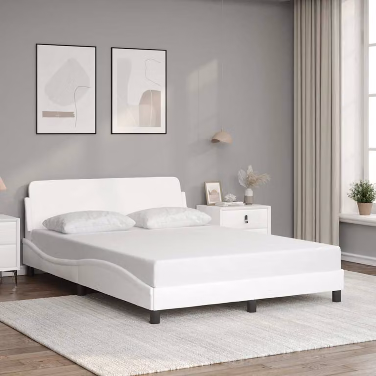 vidaXL Giroletto Dover Bianco in Similpelle L/P: 120 x 200 cm