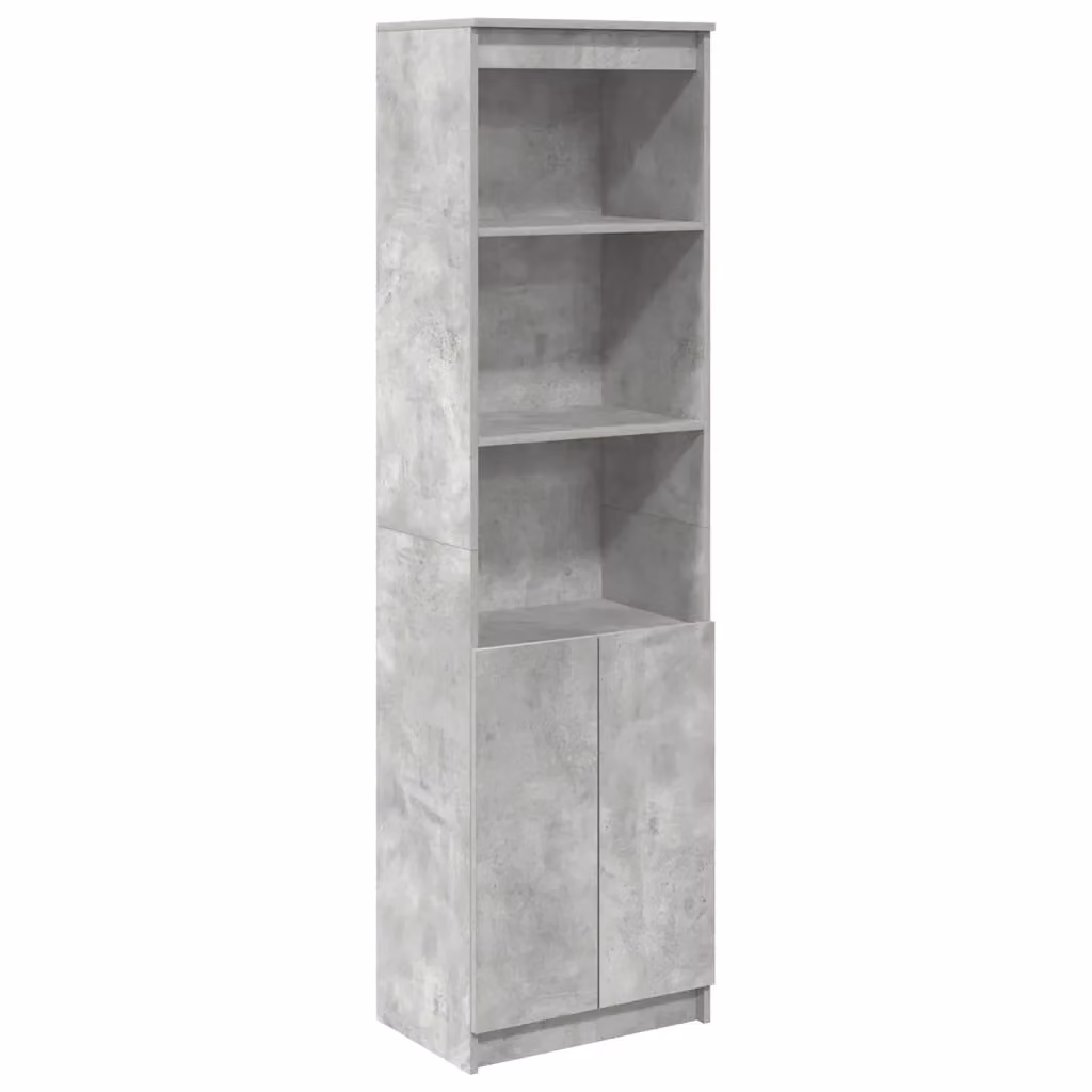 Credenza Buffet Armadio da Cucina Design Mania Grigio Cemento in Legno Multistrato L: 50 cm, P: 35 cm, H: 180 cm – 2