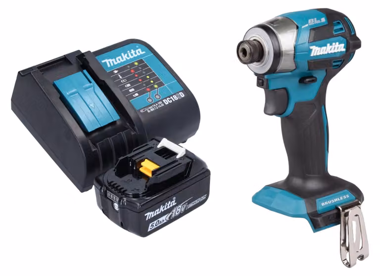 Avvitatore a impulsi a batteria Makita DTD 173 ST1 18 V 180 Nm 1/4" brushless + 1x batteria ricaricabile 5,0 Ah + caricabatterie