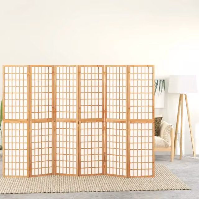 Divisorio Ambienti | Divider per stanze | Paravento Pieghevole 6 Pannelli Stile Giapponese 240x170 cm