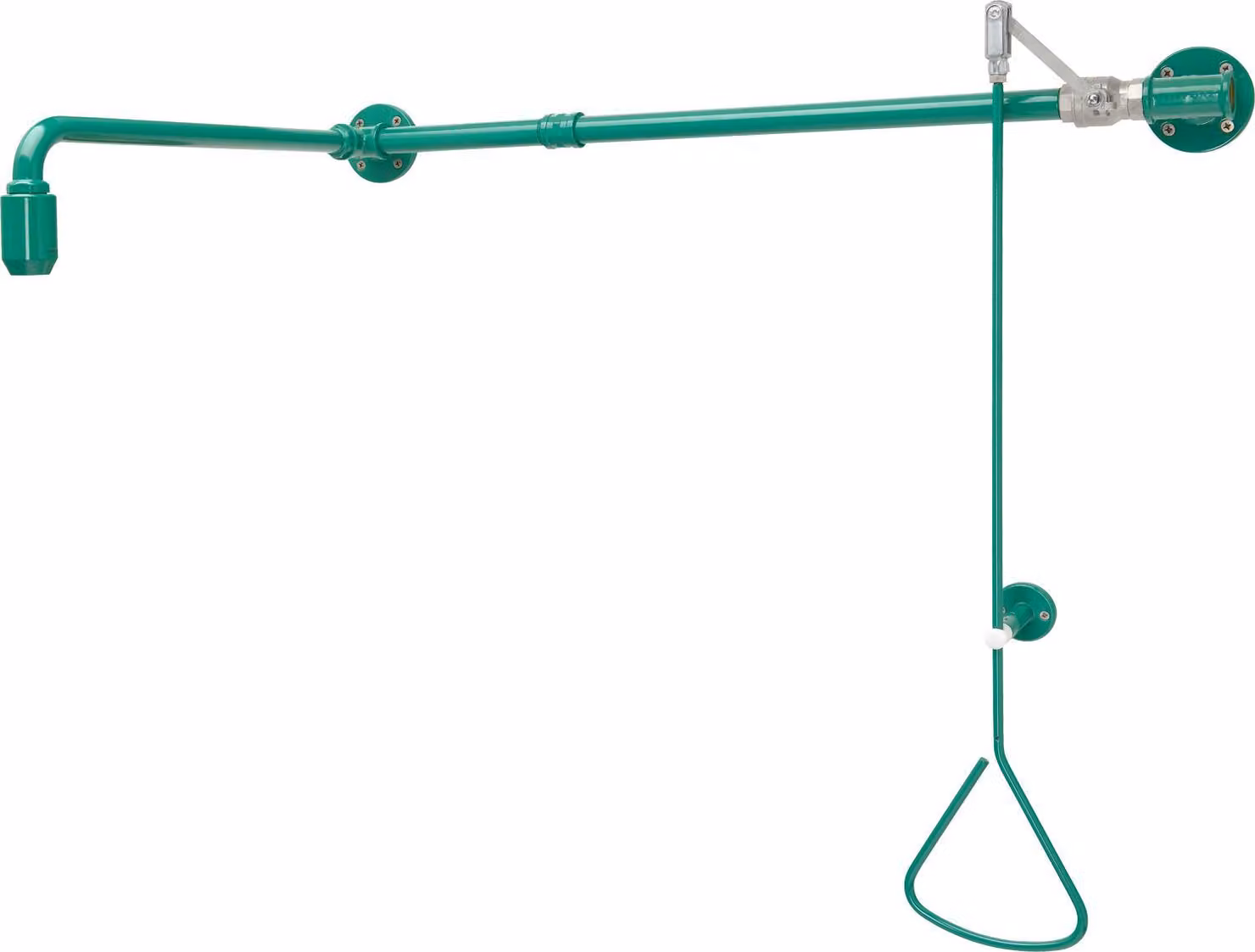 KWC AR doccia di sicurezza, asta di trazione, zona porta, verde, acqua laterale