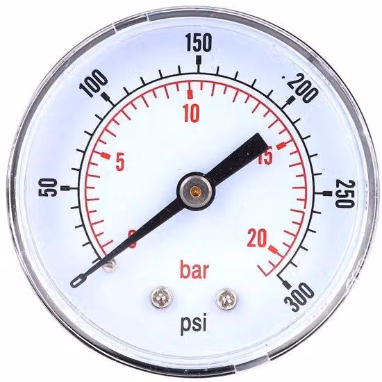 Misuratore di pressione con precisione di 50 mm, adatto per aria, acqua, olio e gas, dotato di raccordo 1/8 BSPT.