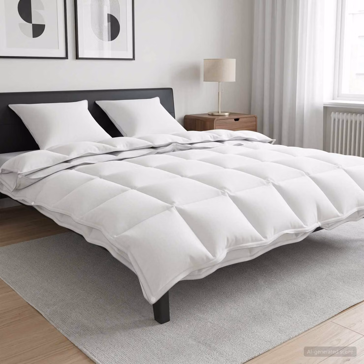Set di 3 piumoni vidaXL in bambù bianco per tutte le stagioni, L 200 x L 200 cm