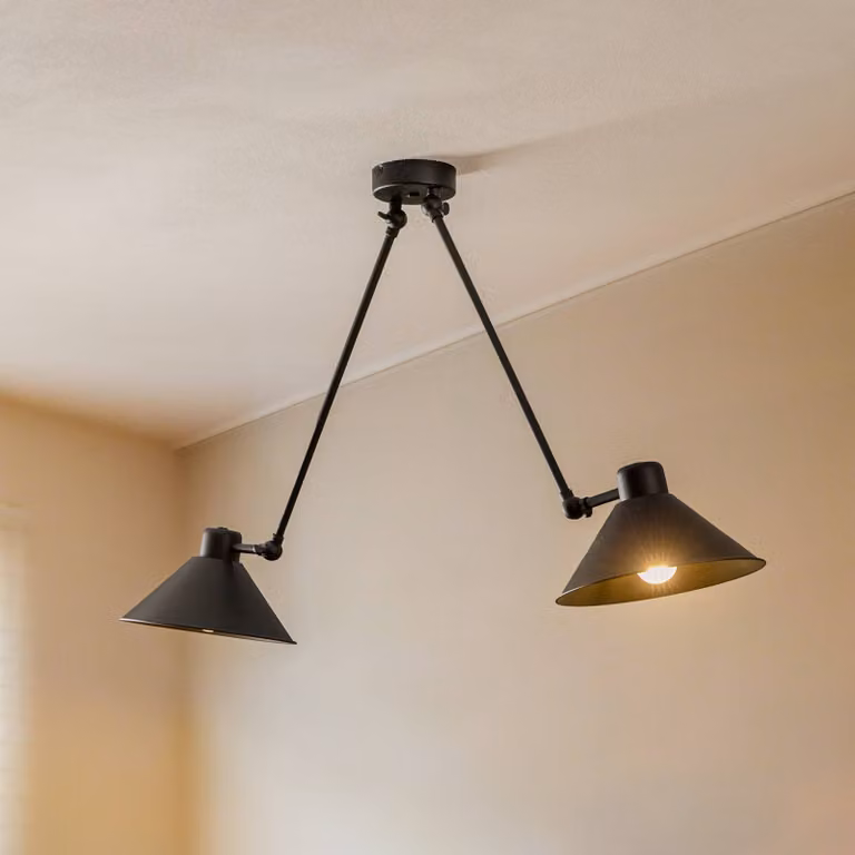 Lampada a sospensione Alan Argon, dimmerabile, Nero, Soggiorno / Sala da pranzo, Metallo, Lampada a sospensione