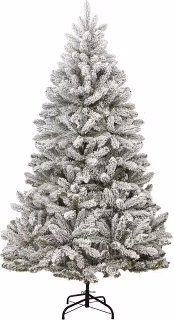 Albero Natale Artificiale Incernierato con Neve Fioccata-Albero Natalizio 240 cm 510662