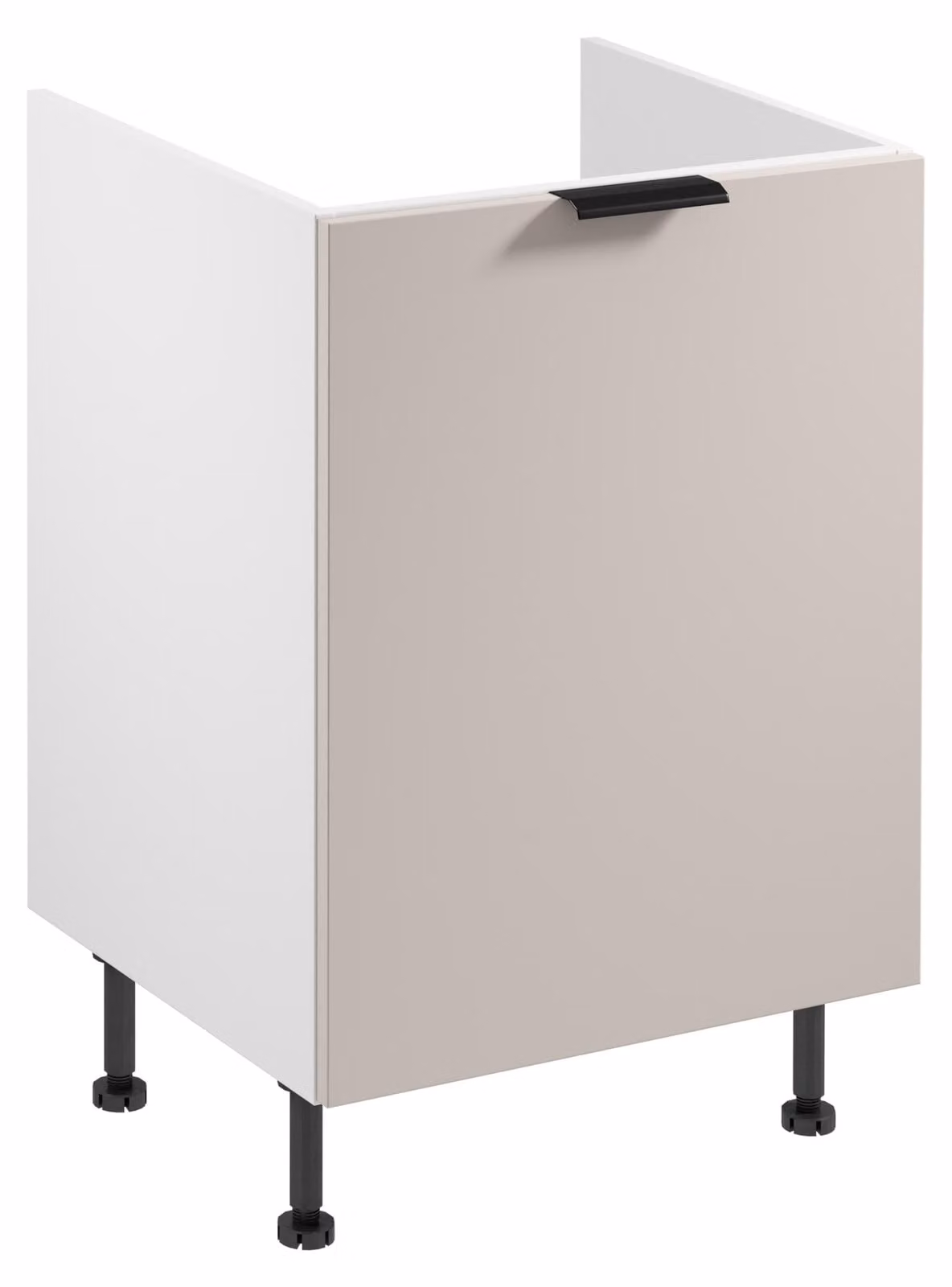 Mobile sottolavabo SALERNO - larghezza 60 cm, bianco/beige + pattumiere GRATUITE