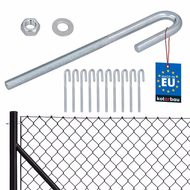 KOTARBAU® 10 Pezzi Tendifilo per Recinzione M8 Tenditore Filo Tendicavo per Filo Acciaio Tendifilo Aperto Gancio a Vite con Dado e Rondella Argento