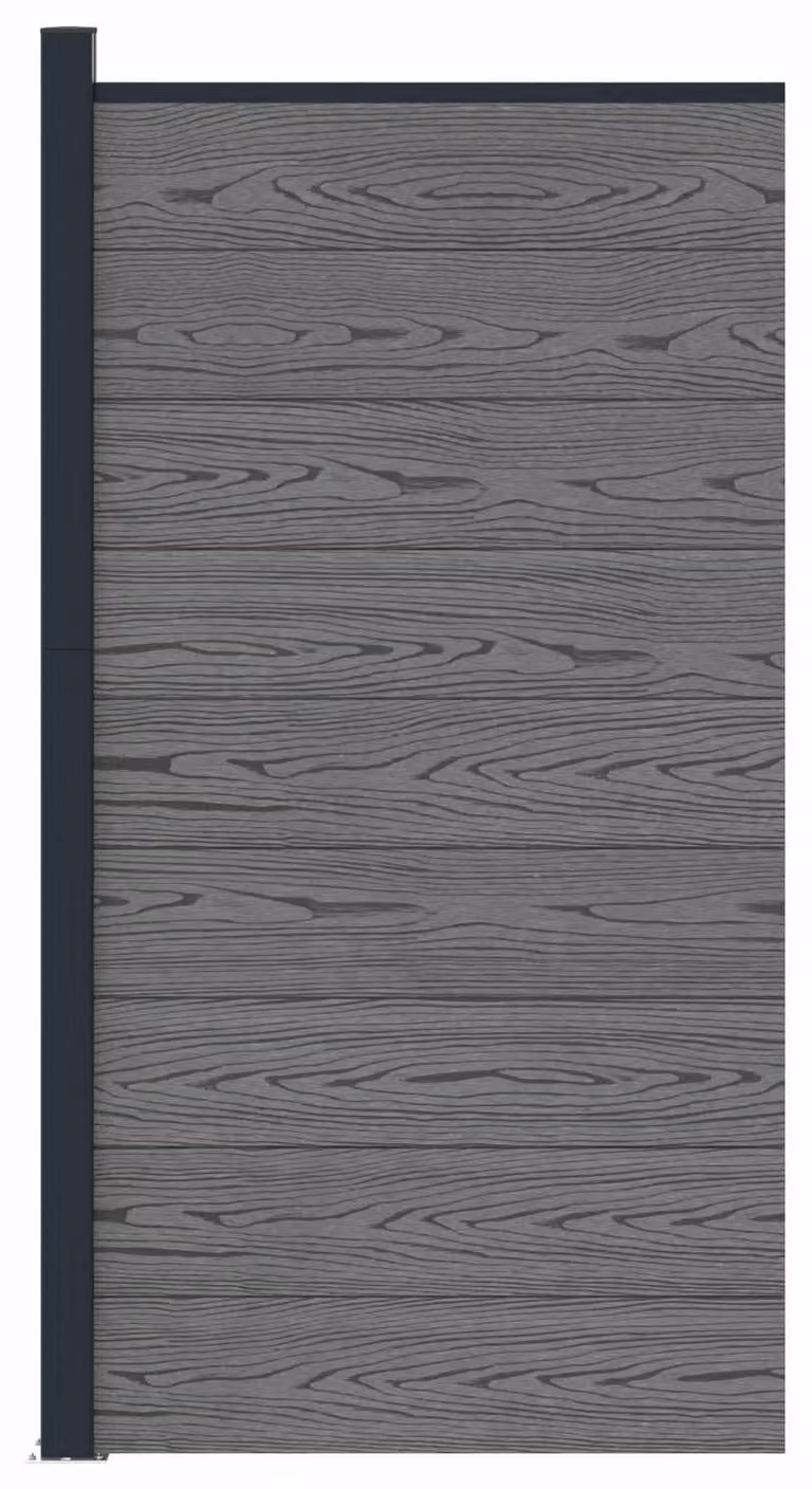 Pannello di Recinzione WPC e Alluminio Grigio
