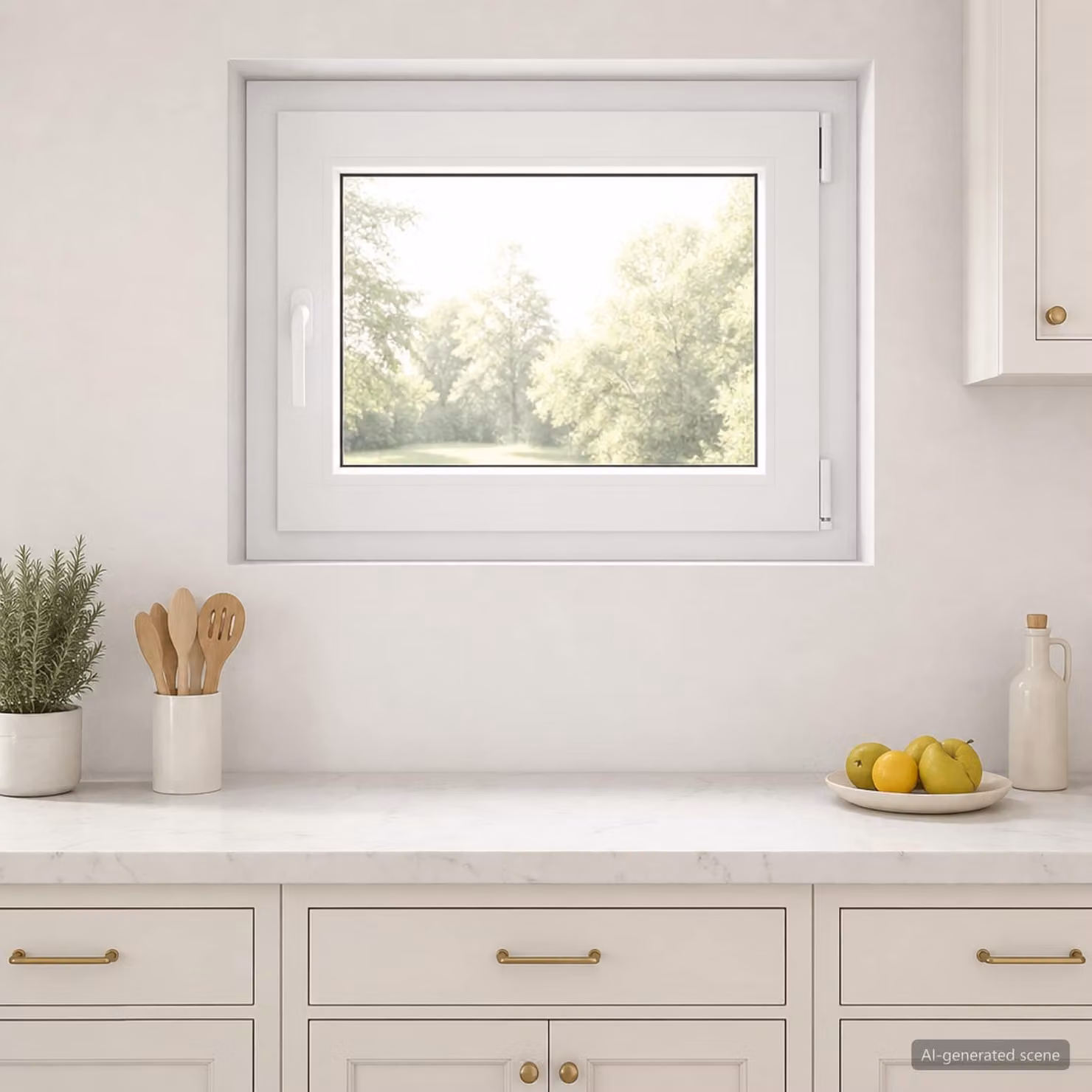 Finestra per seminterrato vidaXL con triplo vetro, apertura a battente e ribalta, plastica bianca e vetro trasparente, L: 60,0 cm, P: 12,0 cm, H: 70,0 cm