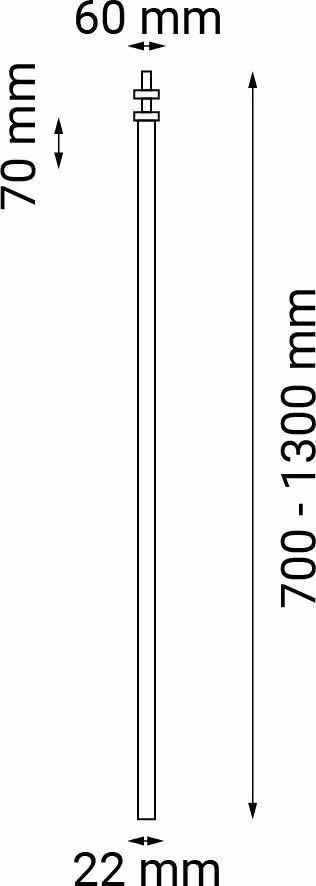 Lampada da incasso a tubo bianco da 70 cm, 1xG9, 2,5 W, ALHA 9700 Dohar