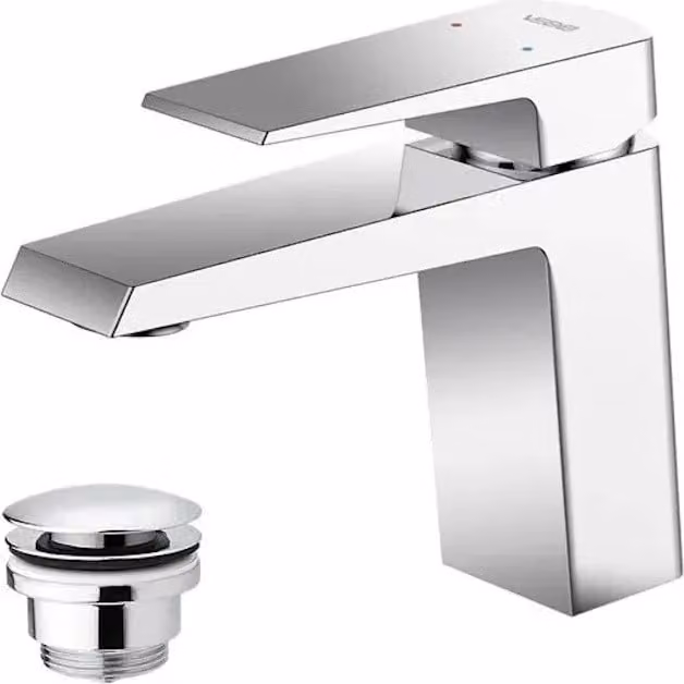Rubinetto per lavabo con tappo a scatto
