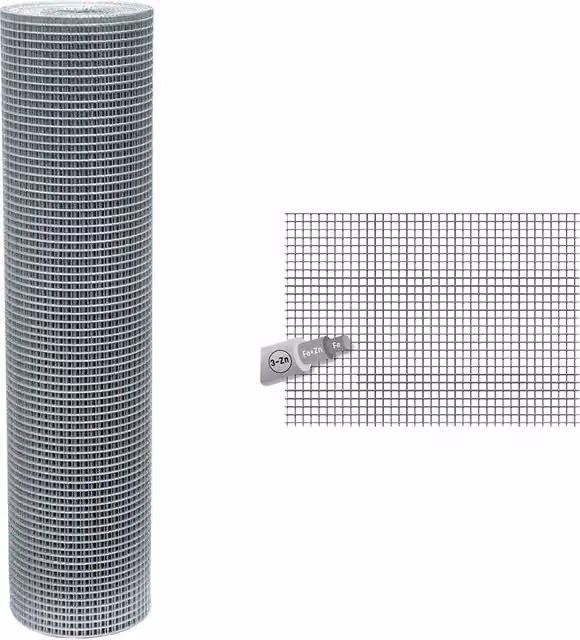 Rete elettrosaldata Volifort galvanizzata color argento 13 x 13 cm