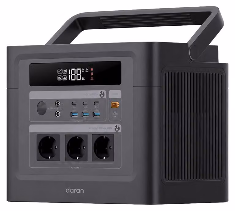 Centralina portatile - Cubus 1500 Pro - Batteria LiFePO4 da 1152 Wh - Uscita AC da 1500 W - Potenza di picco da 1800 W - 13 porte - Oltre 3500 cicli di carica - USB-C PD da 100 W