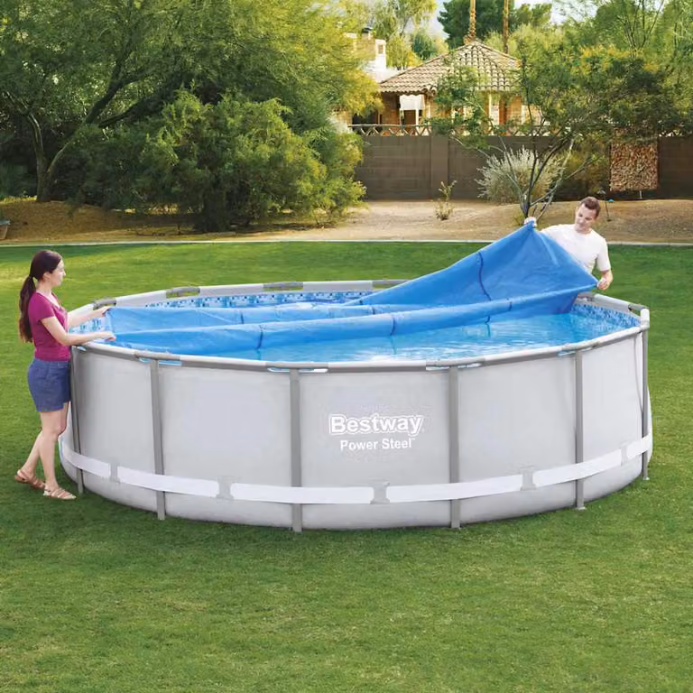 Copertura solare termica Bestway Flowclear per piscina rotonda, blu, diametro 427 cm