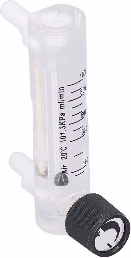Misuratore di portata d'aria - Flussometro - Pezzo unico - Nero - Plastica - Compatto