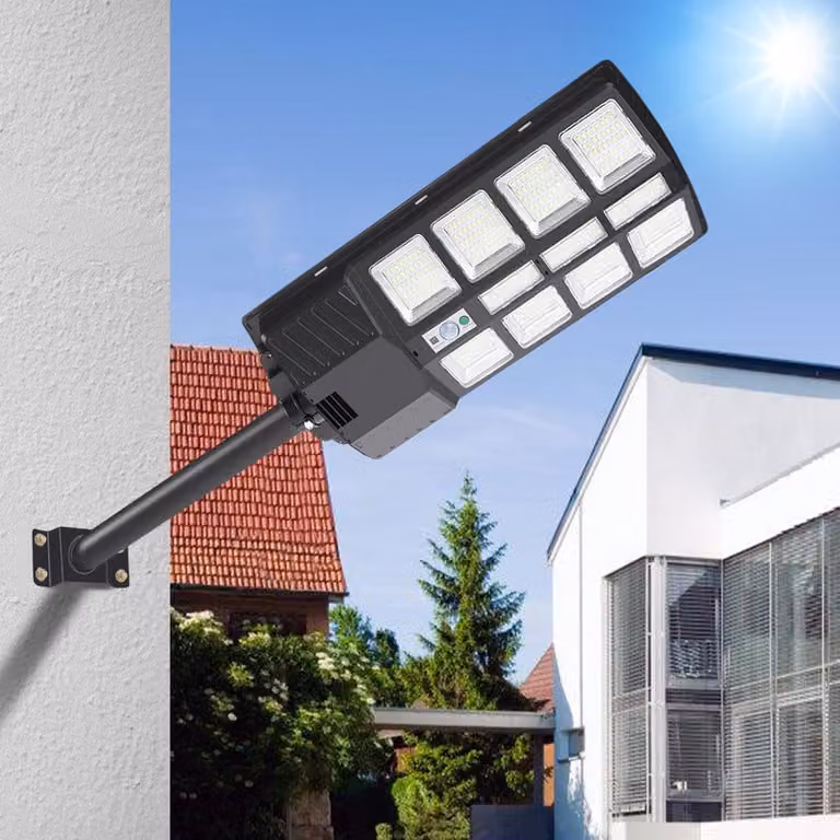 Clanmacy 3X 400W strada luce parete luce solare con rilevatore di movimento strada luce LED