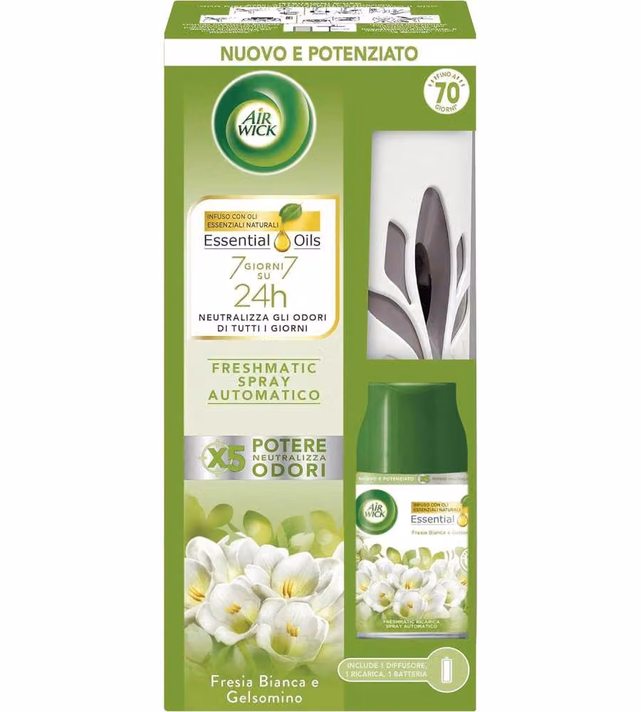 Airwick Profumatore Ambiente Fresia Bianca Gelsomino 250ml Spray