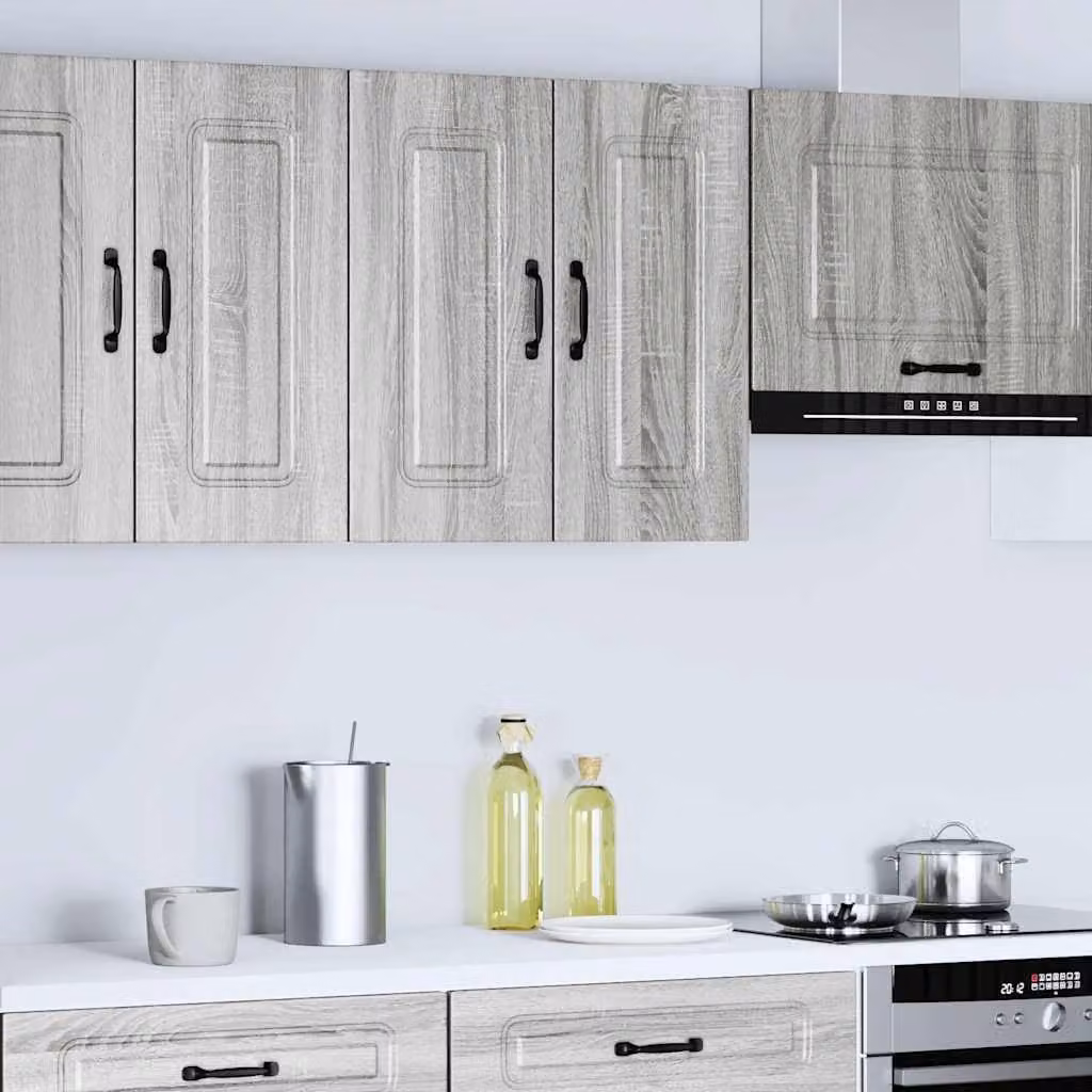 Pensile da cucina moderno vidaXL Kalmar Grigio Sonoma in legno e MDF con ante a battente L: 60 cm, H: 31 cm, P: 20 cm