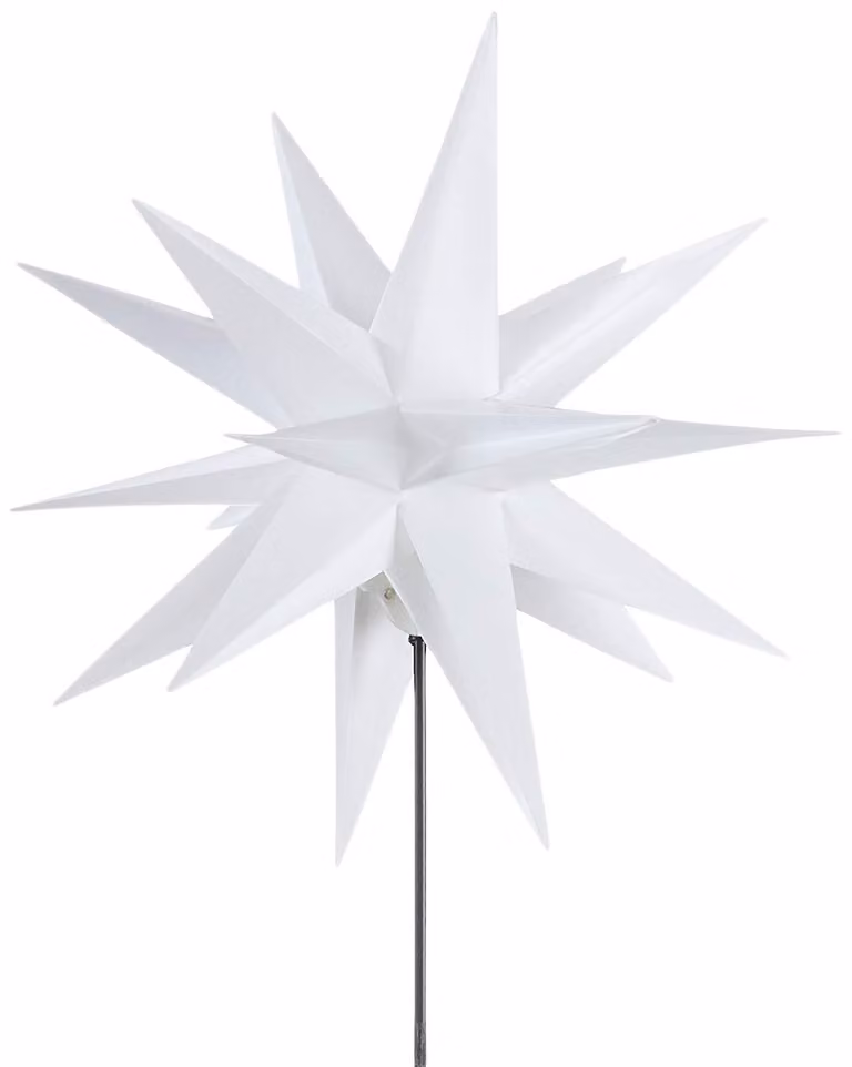 Stella di Natale in plastica, colorata, 60 cm, con picchetto da terra, trasformatore e timer