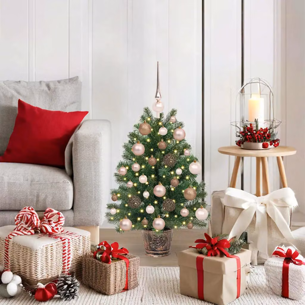 vidaXL Albero di Natale artificiale con 150 LED Verde 75 cm PE e PVC