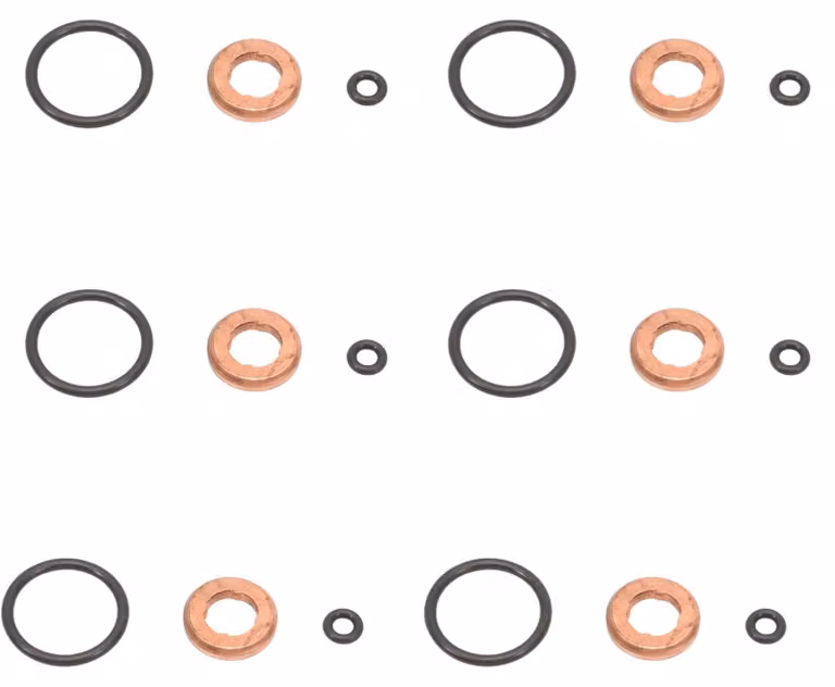 Solidchoice - Kit di riparazione per iniettori, completo di O-ring e anelli in rame