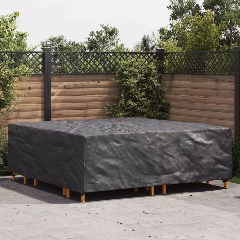 Copertura per mobili vidaXL impermeabile, colore nero, L 235 x P 235 x H 70 cm