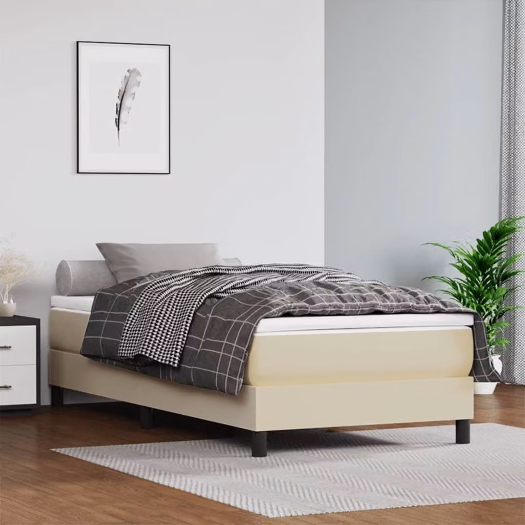 Maison Exclusive - Base per letto boxspring color crema 80x200 cm in ecopelle