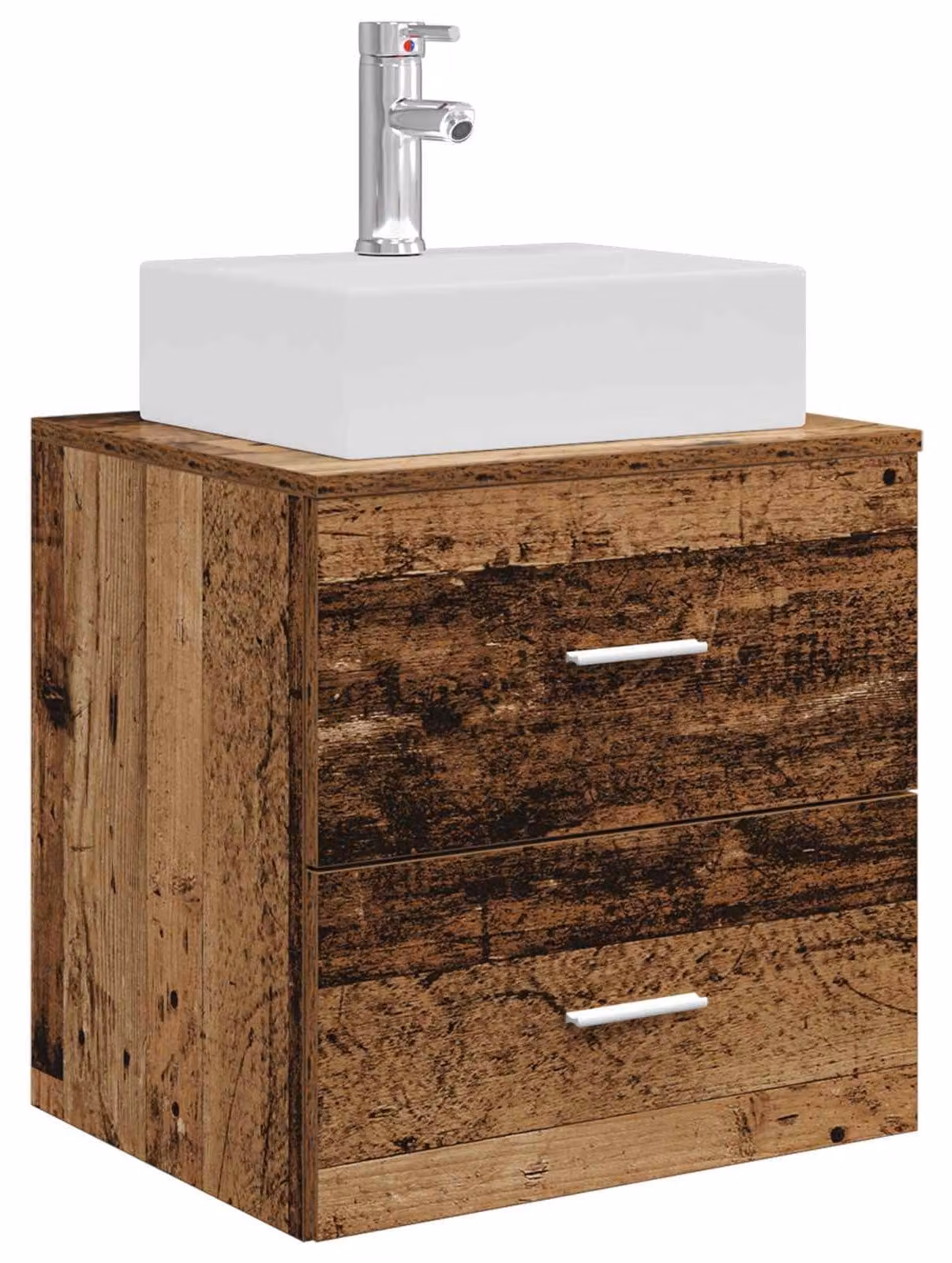 Mobile Lavabo da Parete Legno antico 49,5 x 41 x 62,5 cm