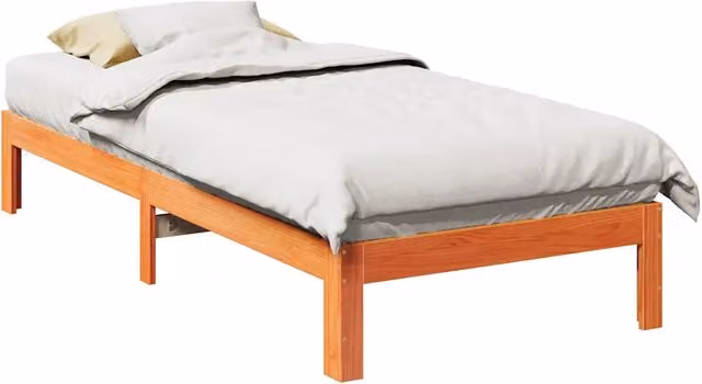 Struttura Letto in Legno di Pino Design Mania Colore Marrone Cera L 80 cm x P 200 cm